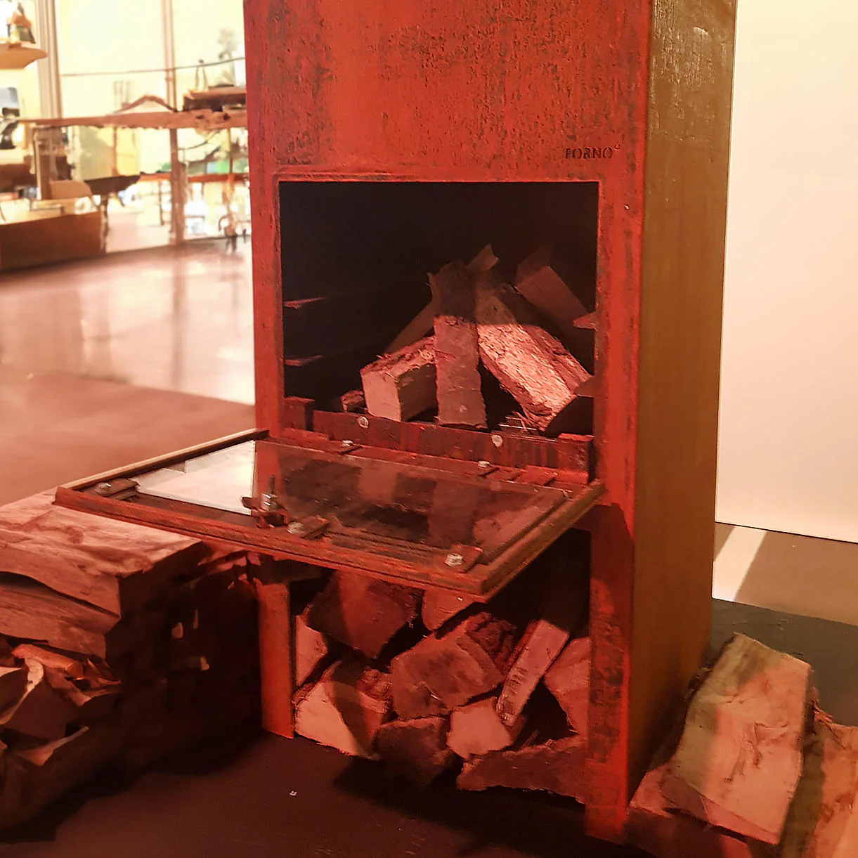 Door for Stigur Corten Steel Outdoor Fireplace - Image 2