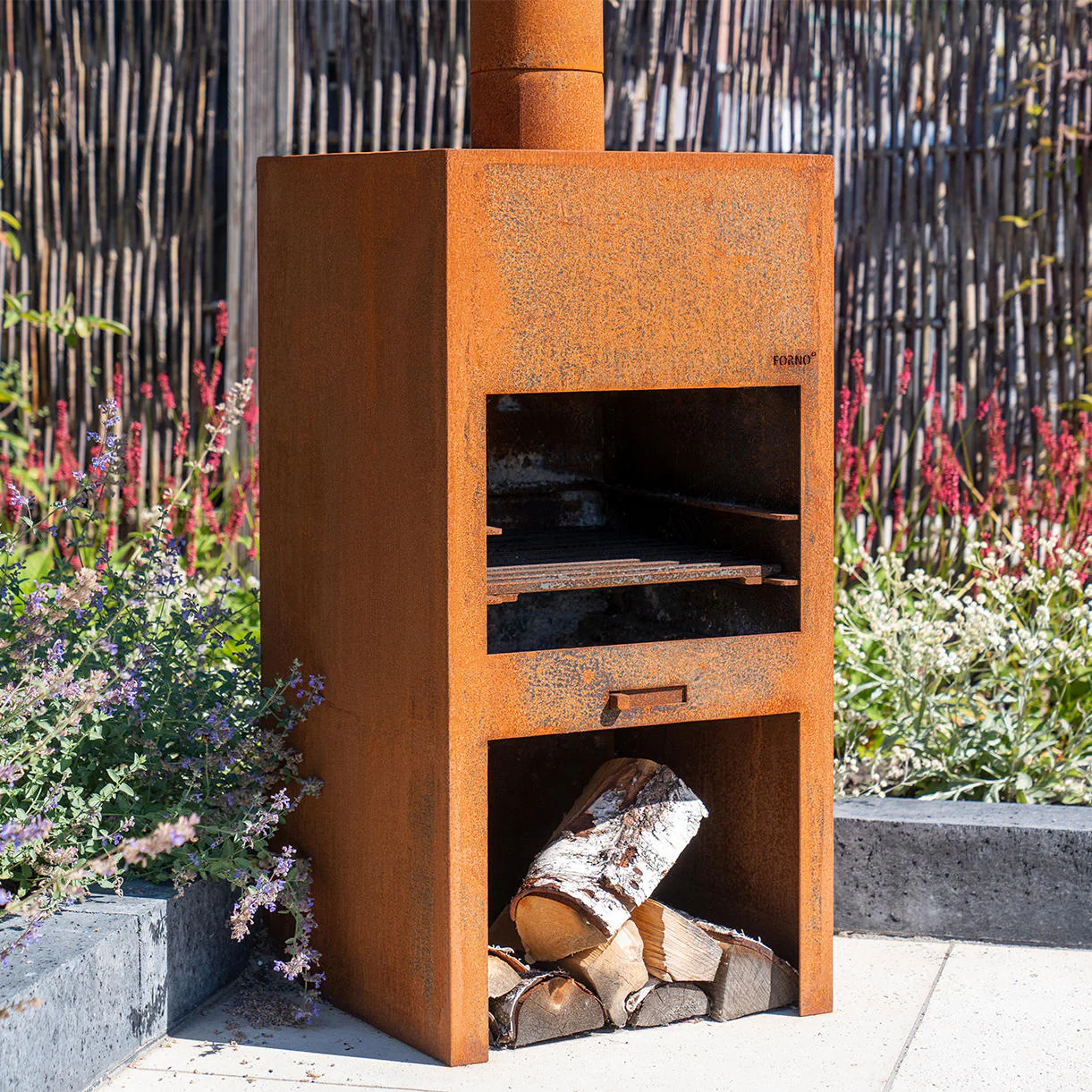 Door for Stigur Corten Steel Outdoor Fireplace - Image 4