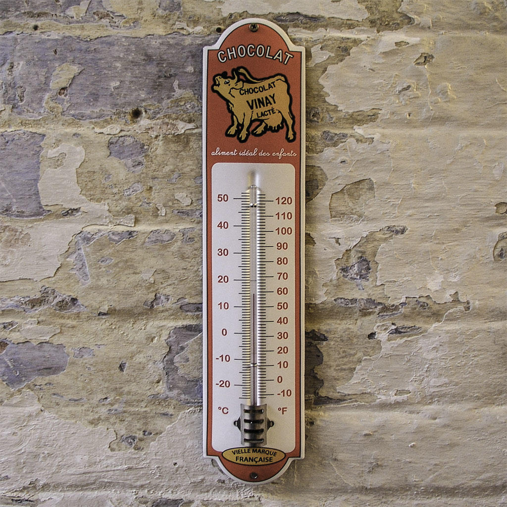 Enamel Outdoor Chocolat Vinay Thermometer