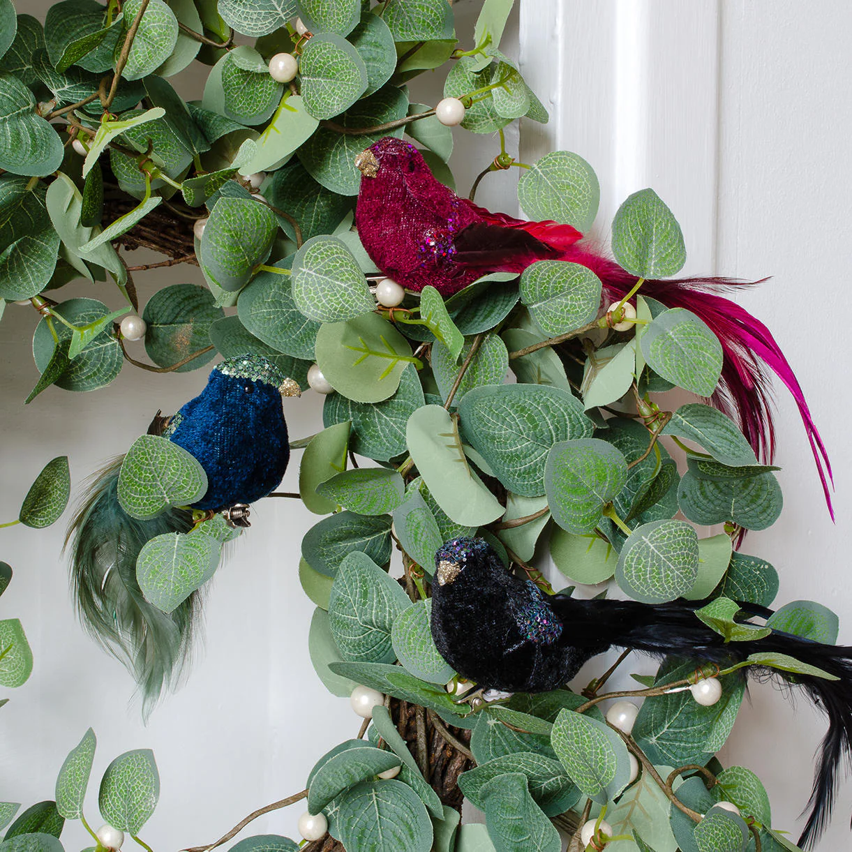 Fancy Festive Feather Bird Decorations
