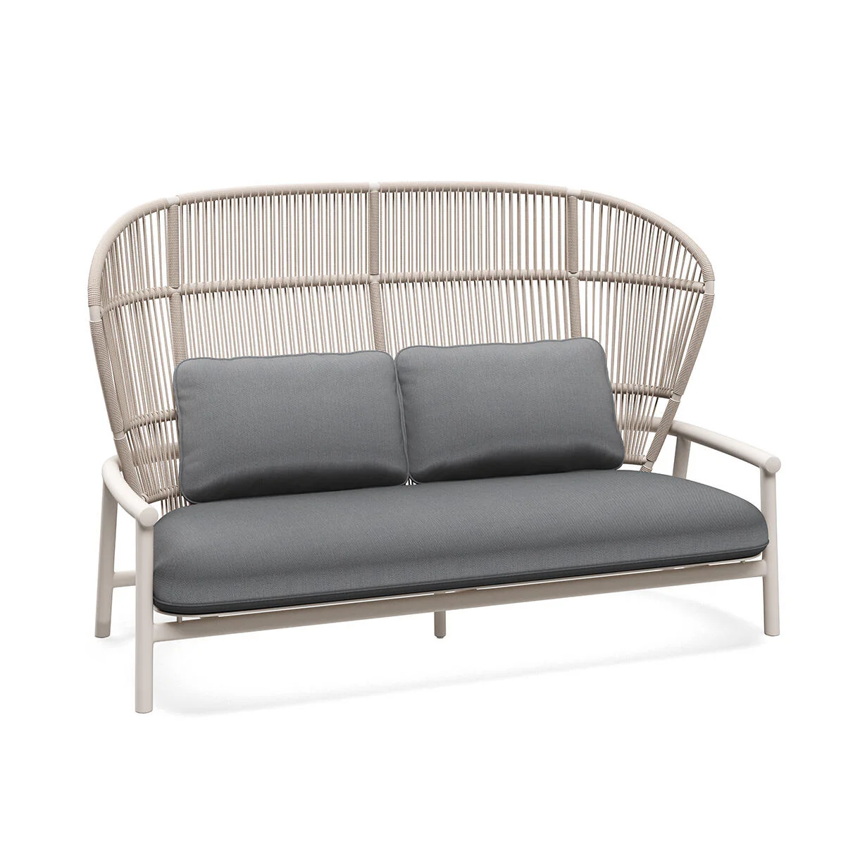 Fern Aluminium High Back 2 Seater Sofa - Image 25