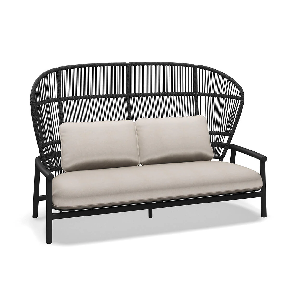 Fern Aluminium High Back 2 Seater Sofa - Image 3