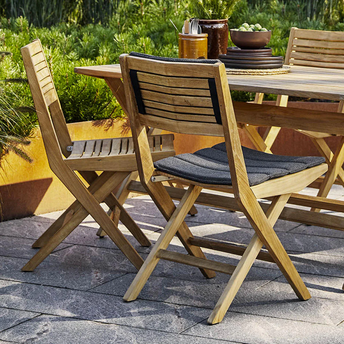 Flip Teak Folding Chair
