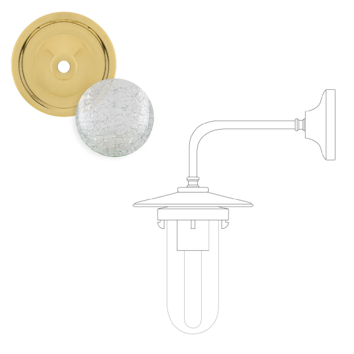 Florin Well Glass Outdoor Wall Light - Image 8
