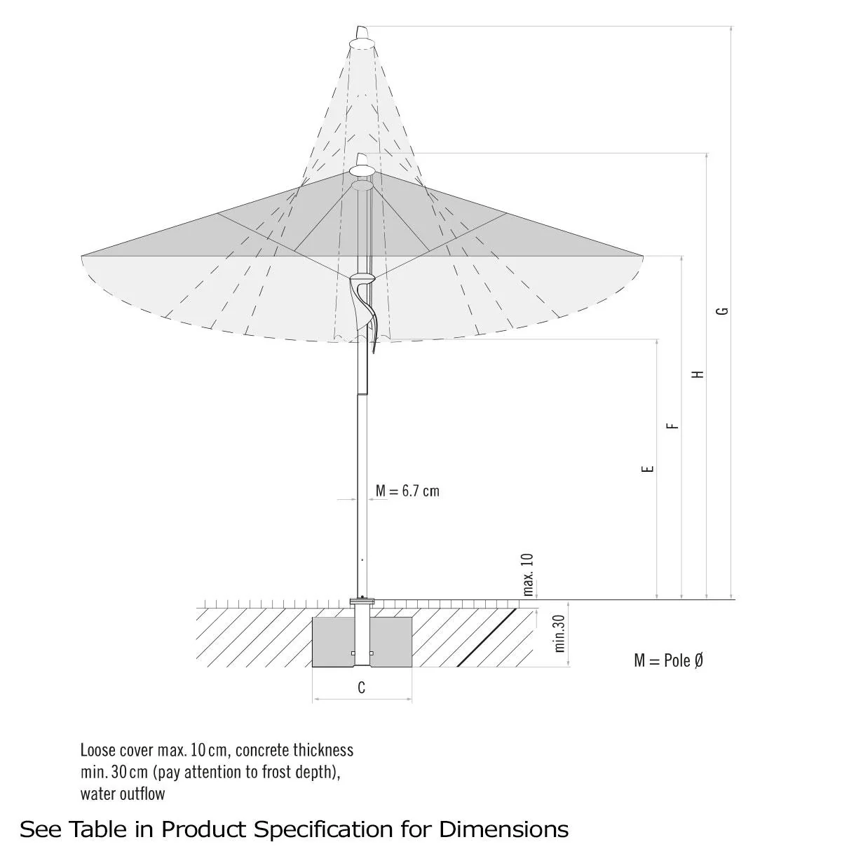 Fortello Rectangular Parasol - Image 2