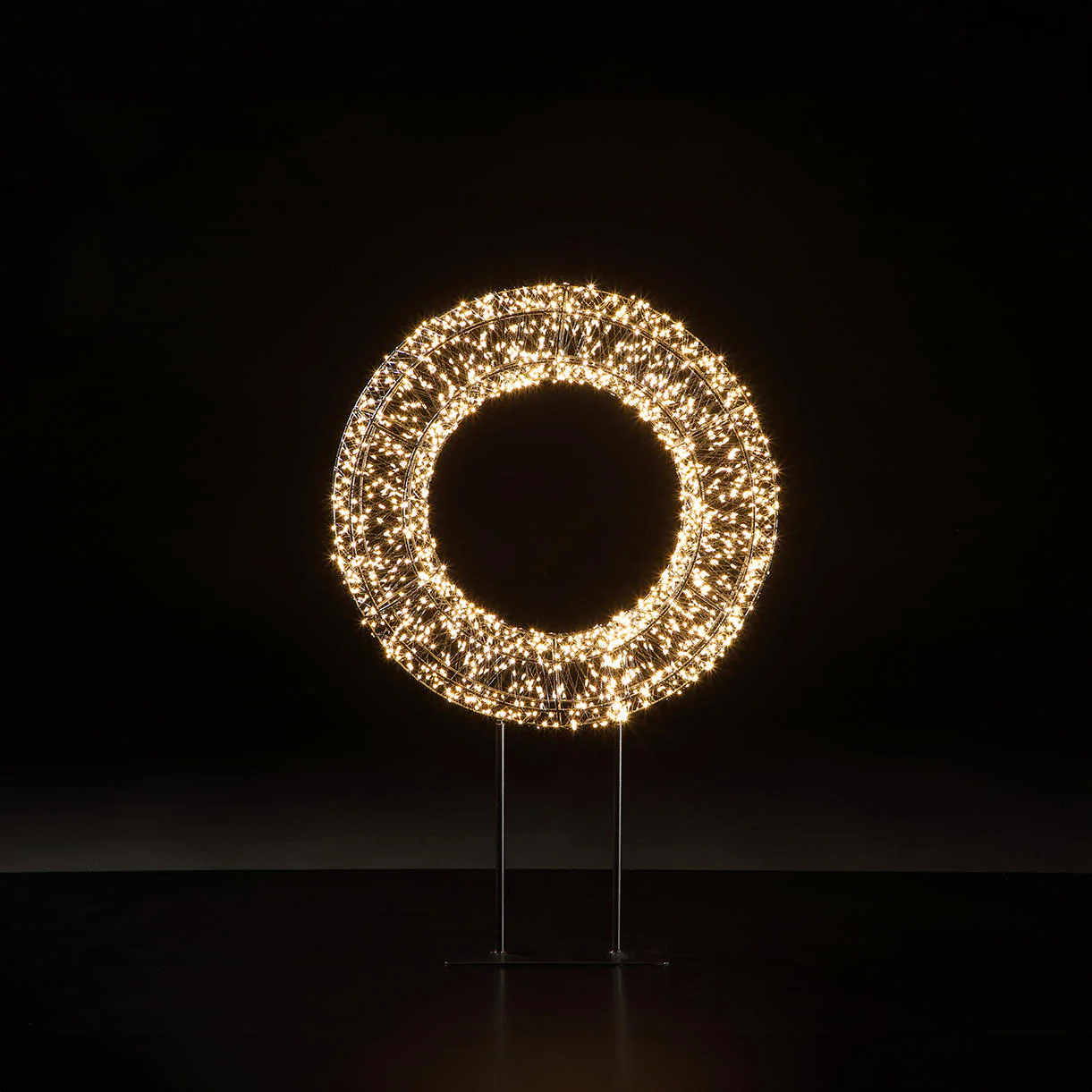 Illuminated LED Wreath with Console Table Stand - Image 5