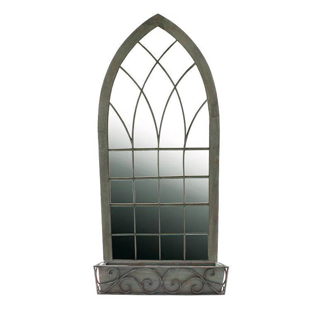 Gothic Garden Mirror with Planter
