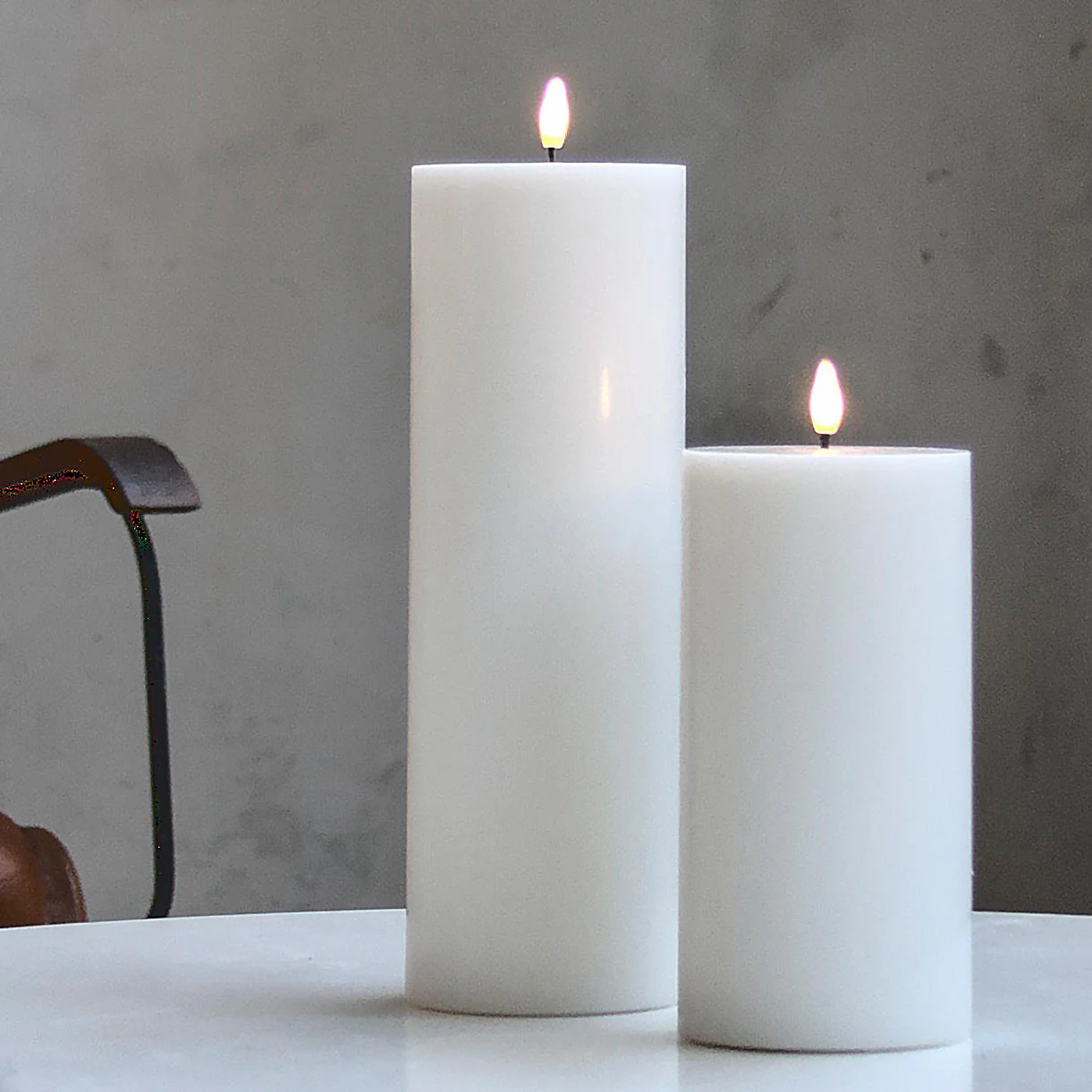Grand Pillar White LED Candles - Image 4