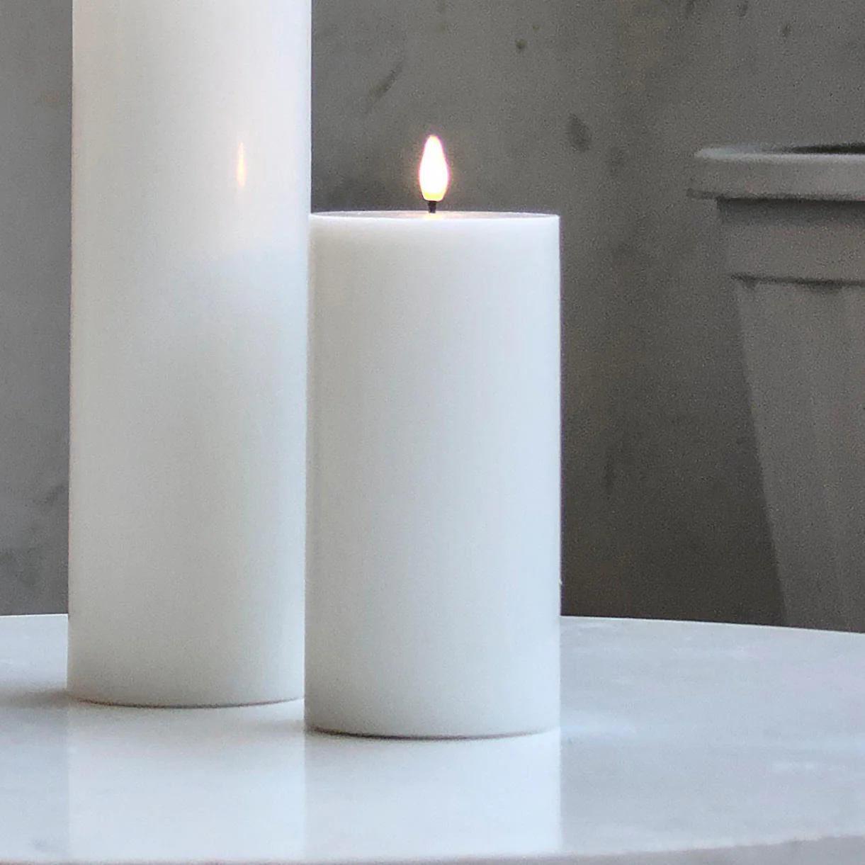 Grand Pillar White LED Candles - Image 5