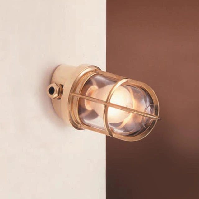 Grille Bulkhead Angled Lamp