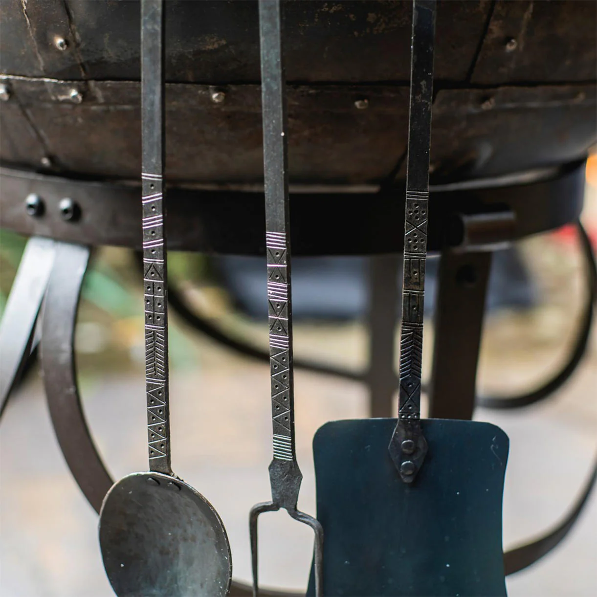 Hand Forged BBQ Utensil Set - Image 2