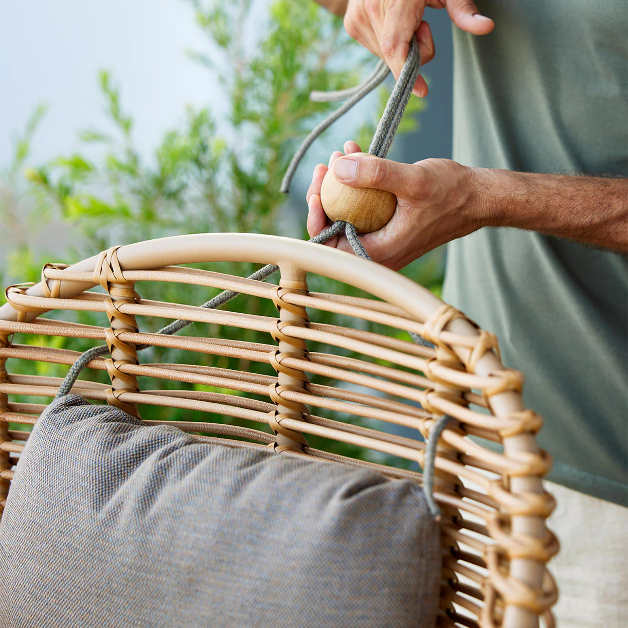 Hive Highback Chair With Teak Legs - Image 4