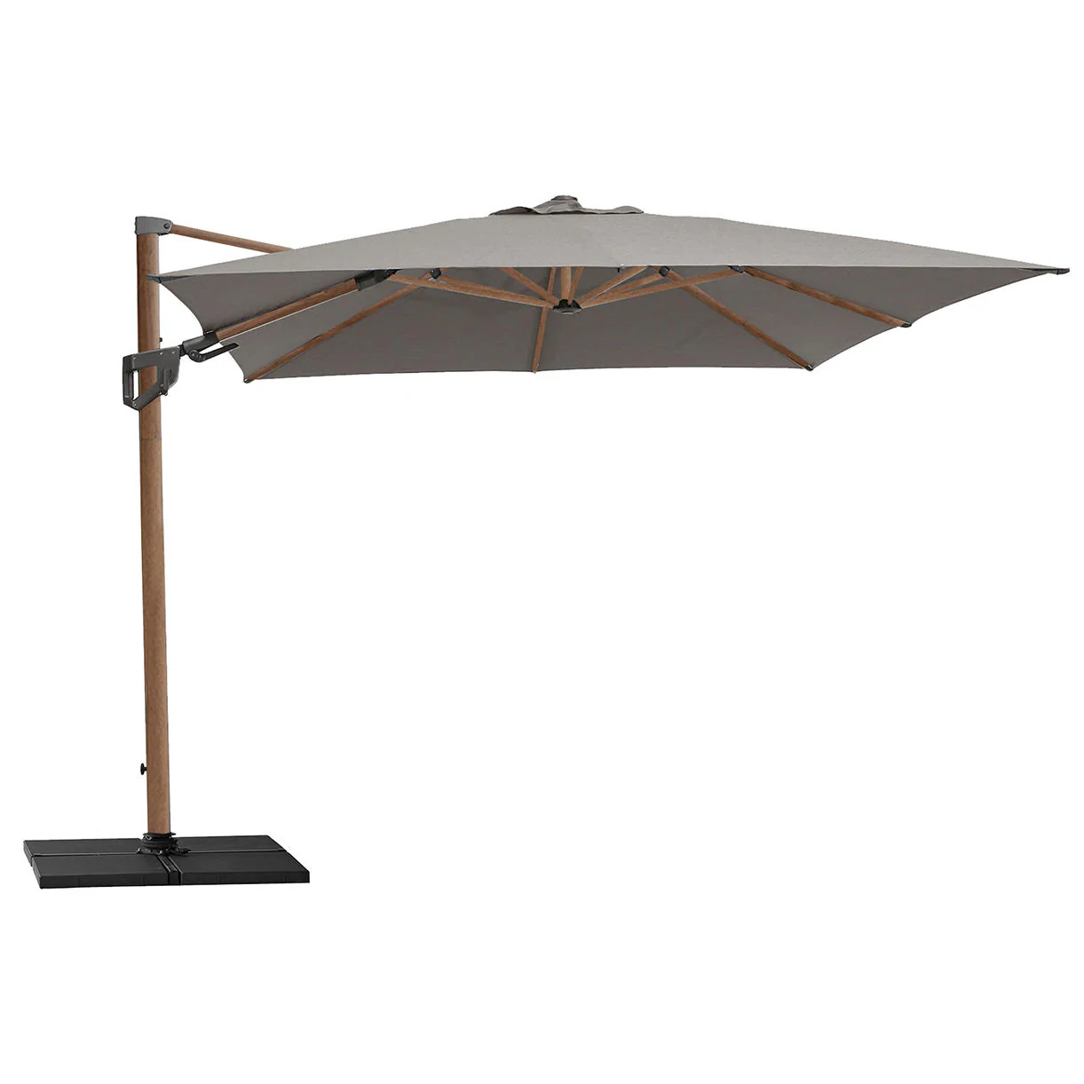 Hyde Luxe Tilt Parasol with Wood Style Pole - Image 3