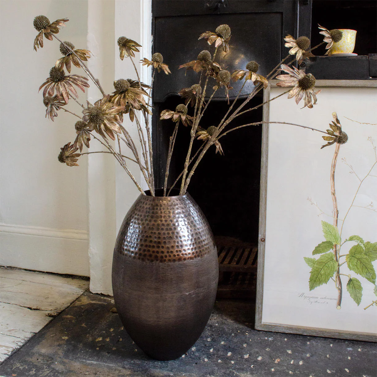 Indian Hammered Aluminium Large Vase