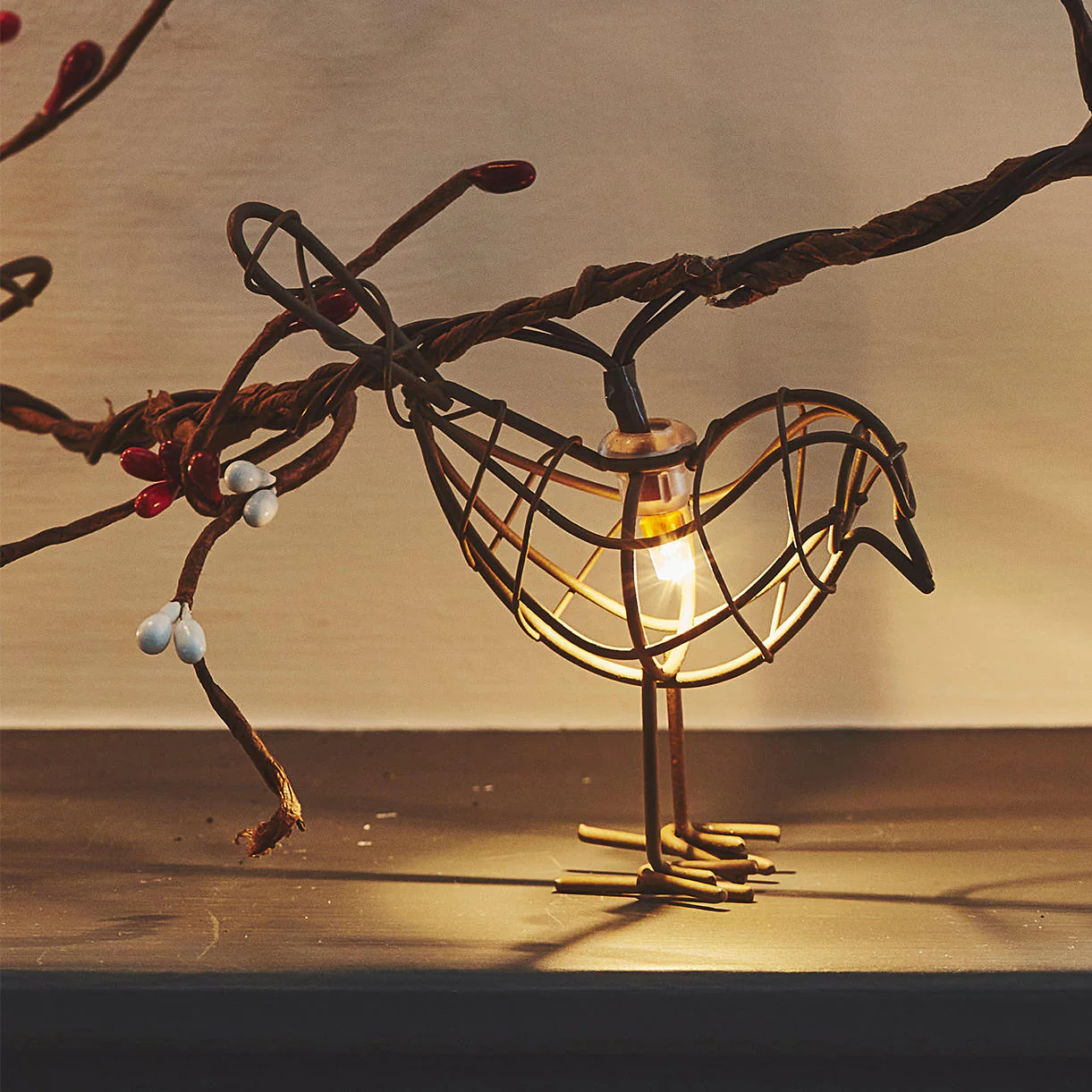 Winter Robin LED String Lights