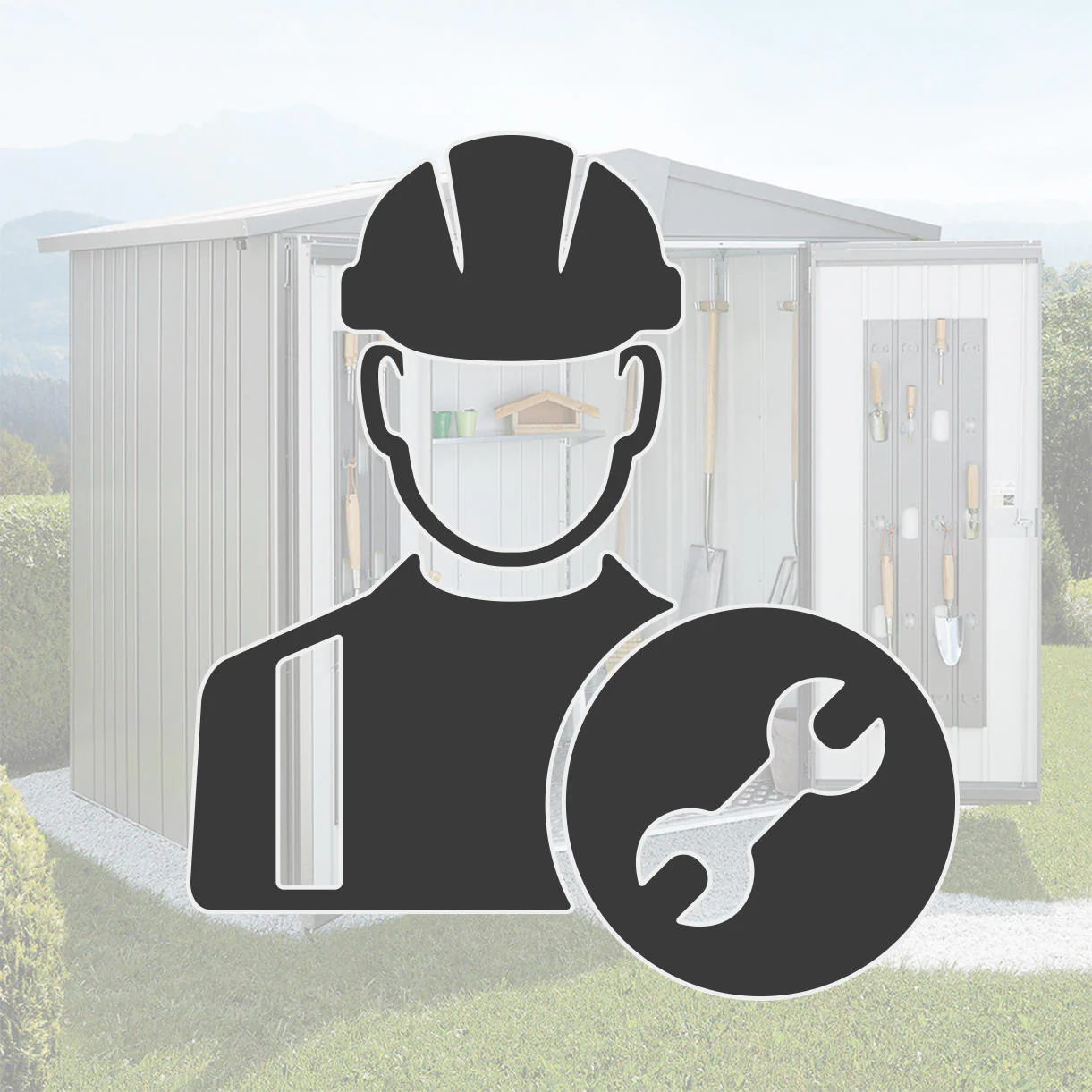 Installation for Biohort Europa Garden Sheds