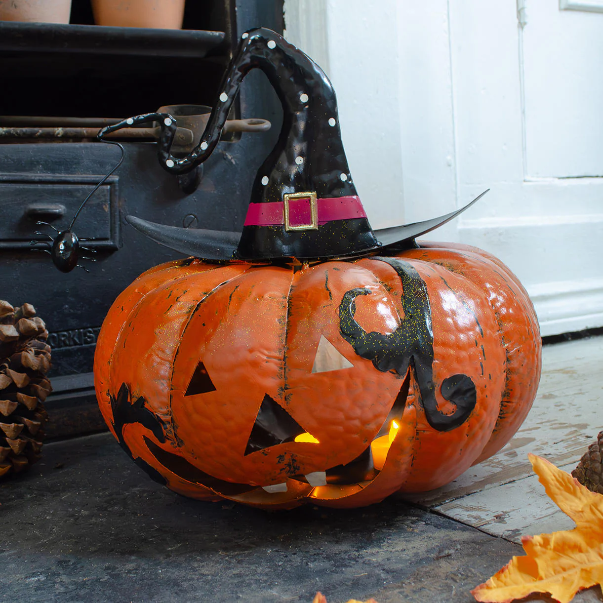 Jack-O-Lantern Goofy Doorstep Decoration - Image 3