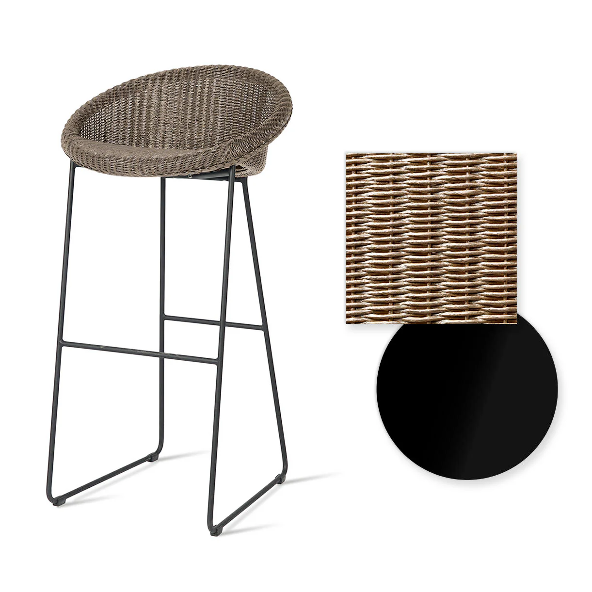 Joe Indoor Bar Stool Black Sled Base - Image 12