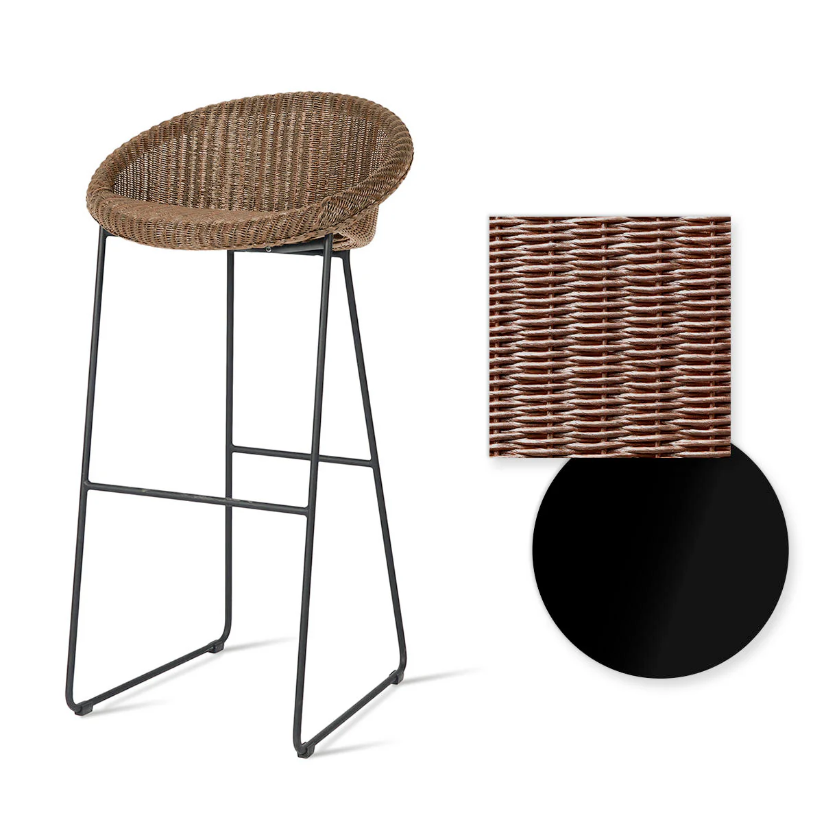 Joe Indoor Bar Stool Black Sled Base - Image 21