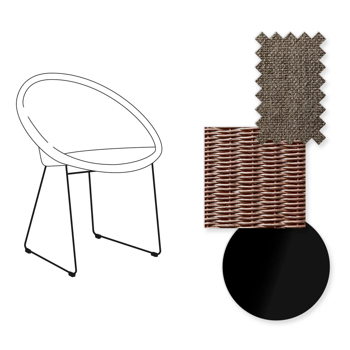 Joe Indoor Dining Chair Black Sled Base - Image 27