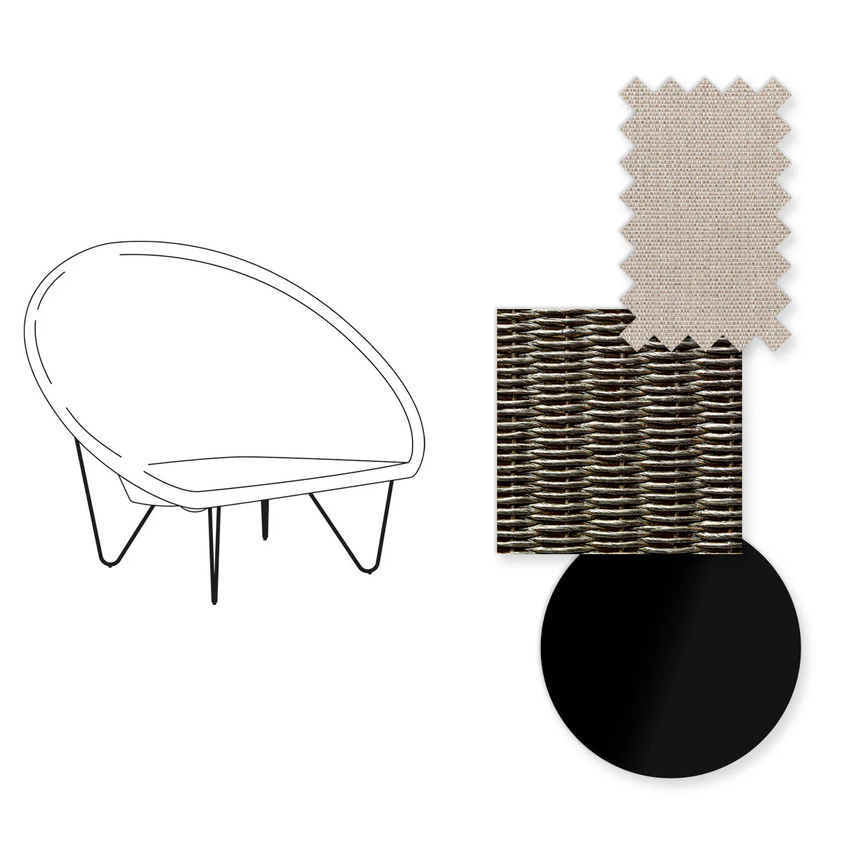 Joe Indoor Lounge Chair with Black Legs - Image 48