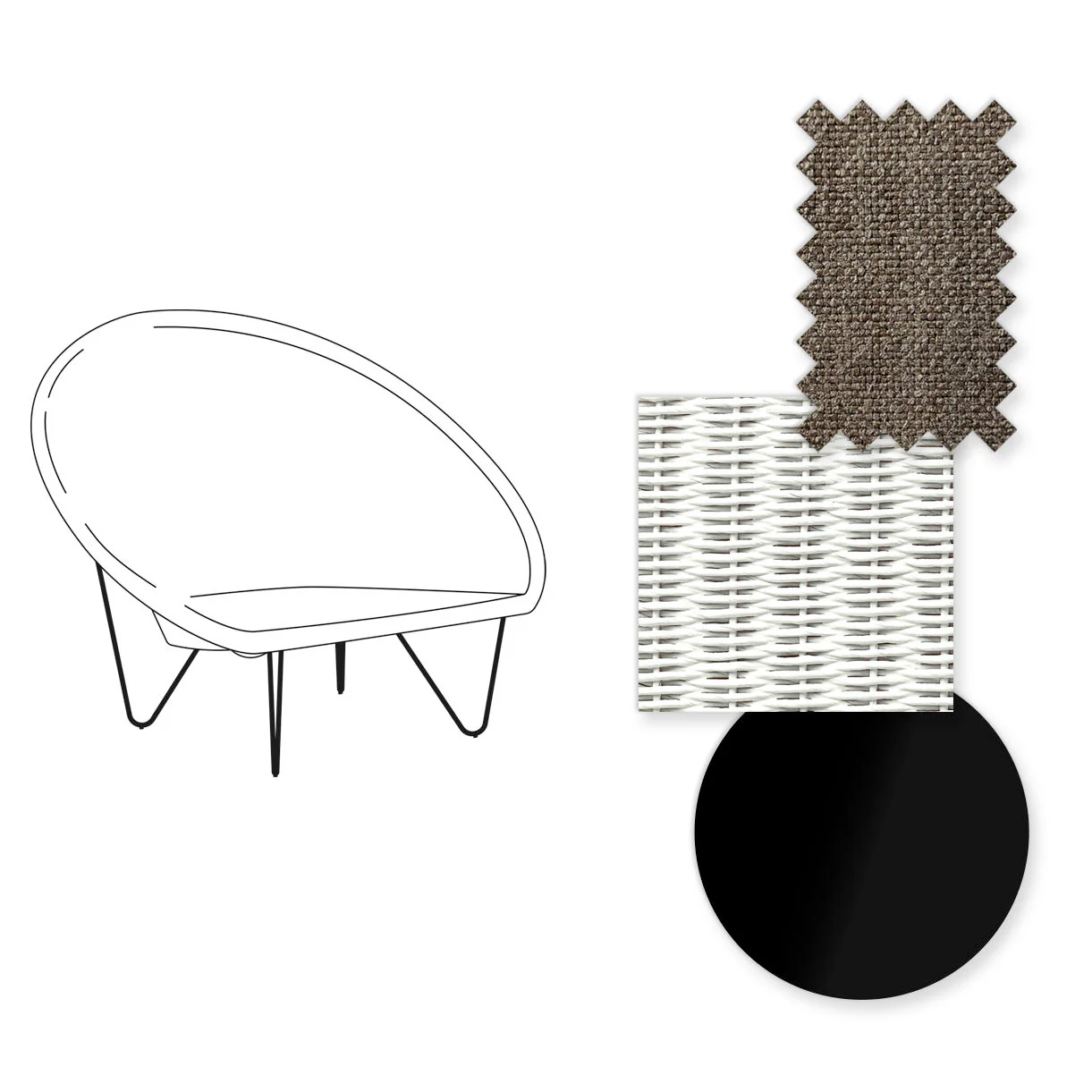 Joe Indoor Lounge Chair with Black Legs - Image 59