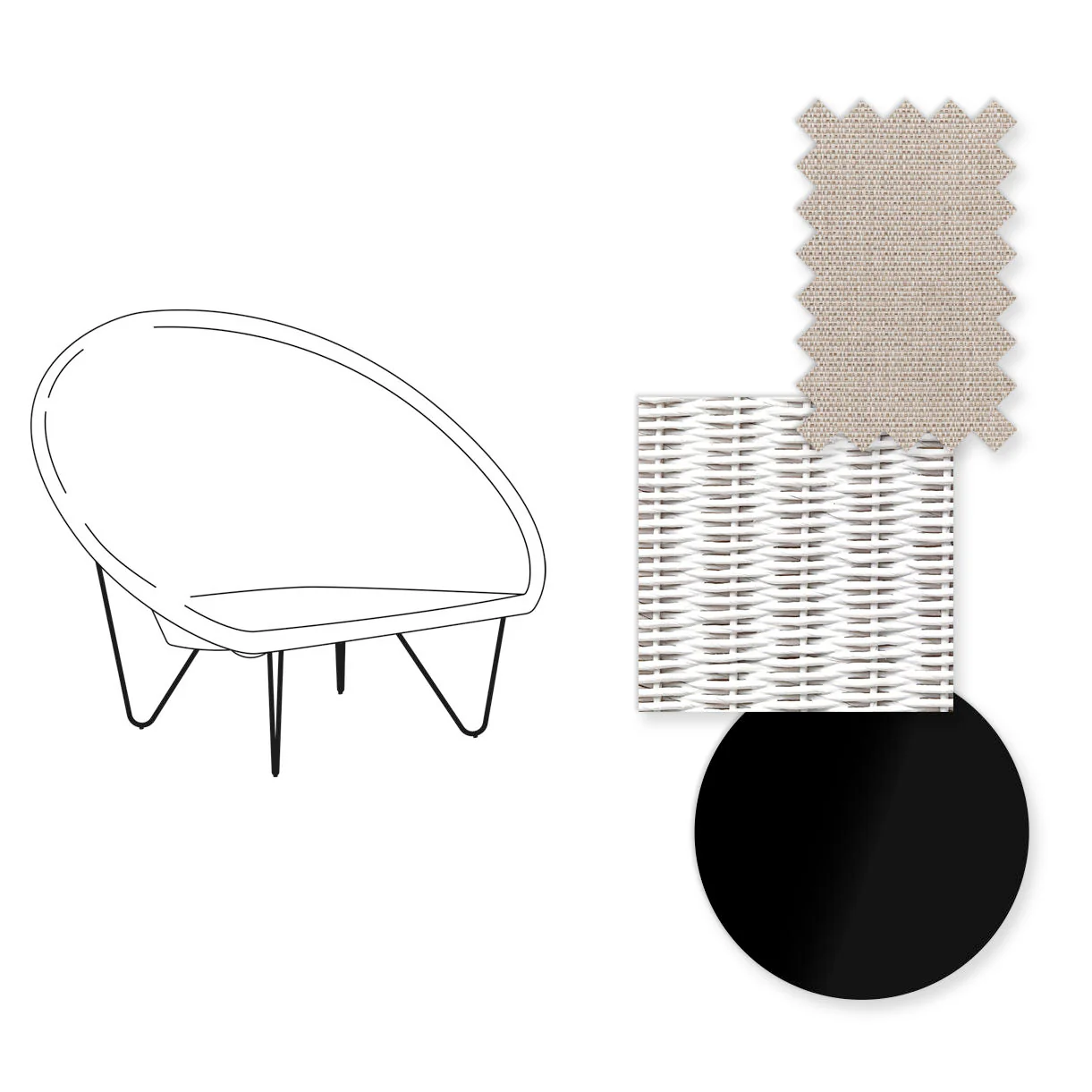 Joe Indoor Lounge Chair with Black Legs - Image 68