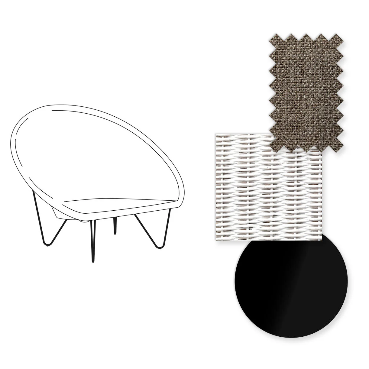 Joe Indoor Lounge Chair with Black Legs - Image 71