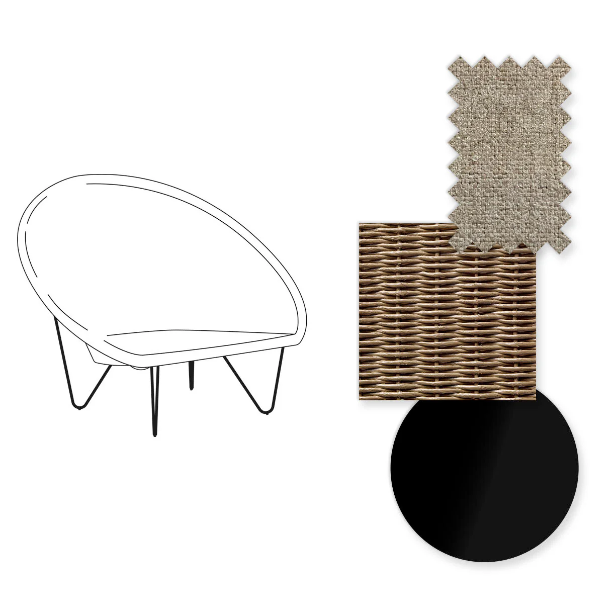 Joe Indoor Lounge Chair with Black Legs - Image 77