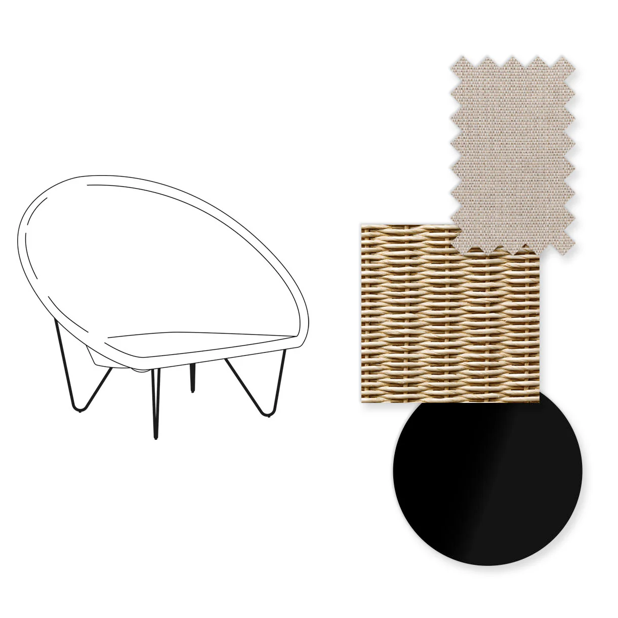 Joe Indoor Lounge Chair with Black Legs - Image 84