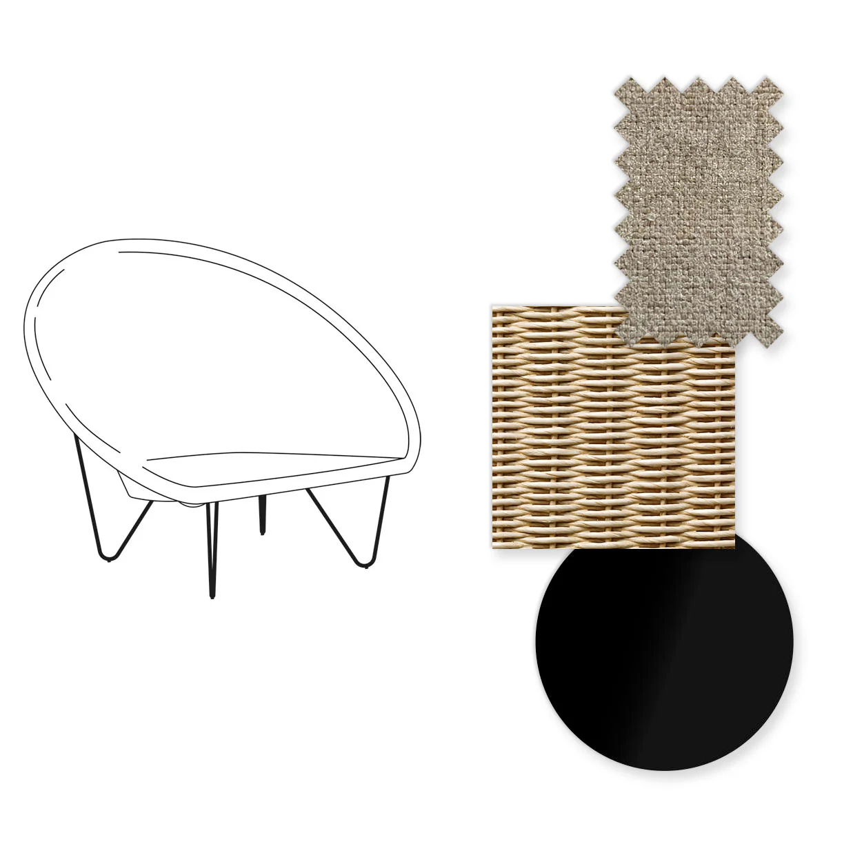 Joe Indoor Lounge Chair with Black Legs - Image 85