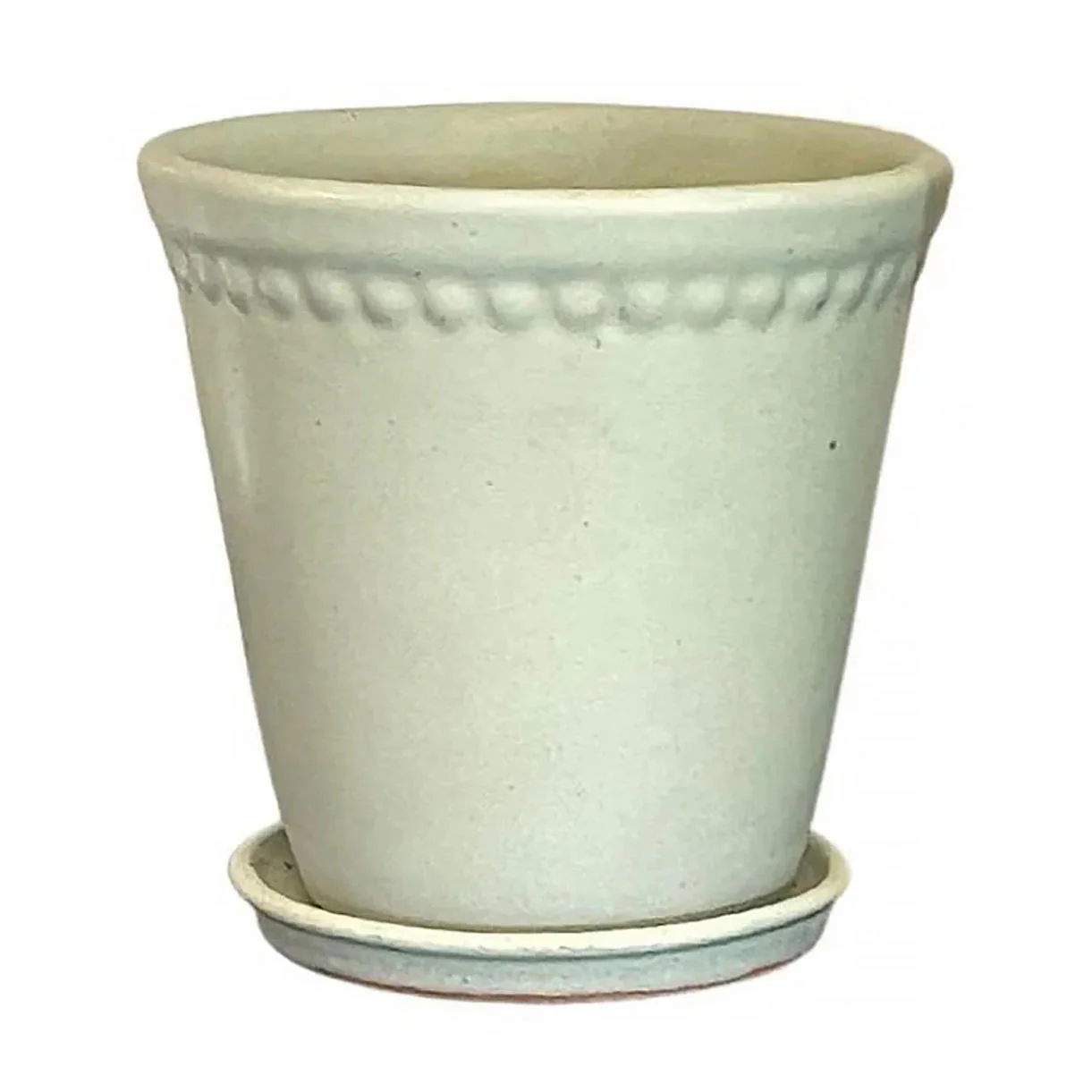 Lacepot Edged Glazed Plant Pot Mixed Blues - Image 15