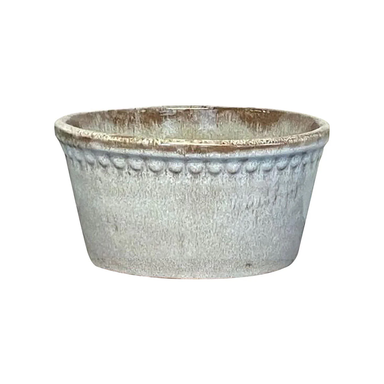 Lacepot Glazed Low Plant Pot - Image 8