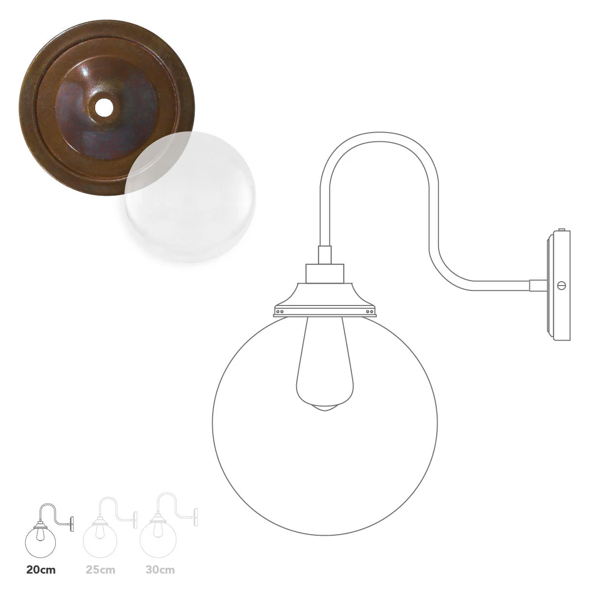 Laguna Outdoor Swan Neck Wall Light - Image 6