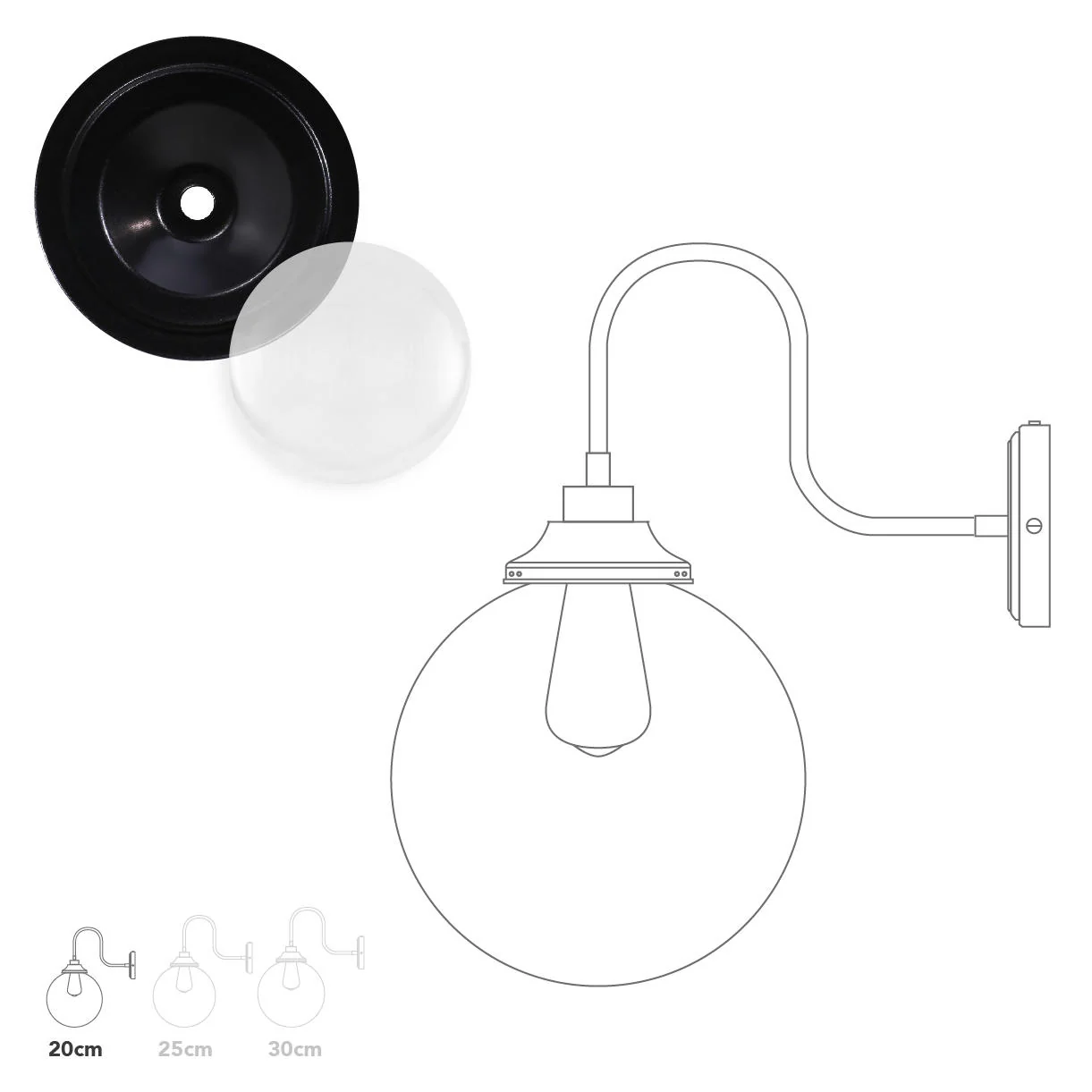 Laguna Outdoor Swan Neck Wall Light - Image 8