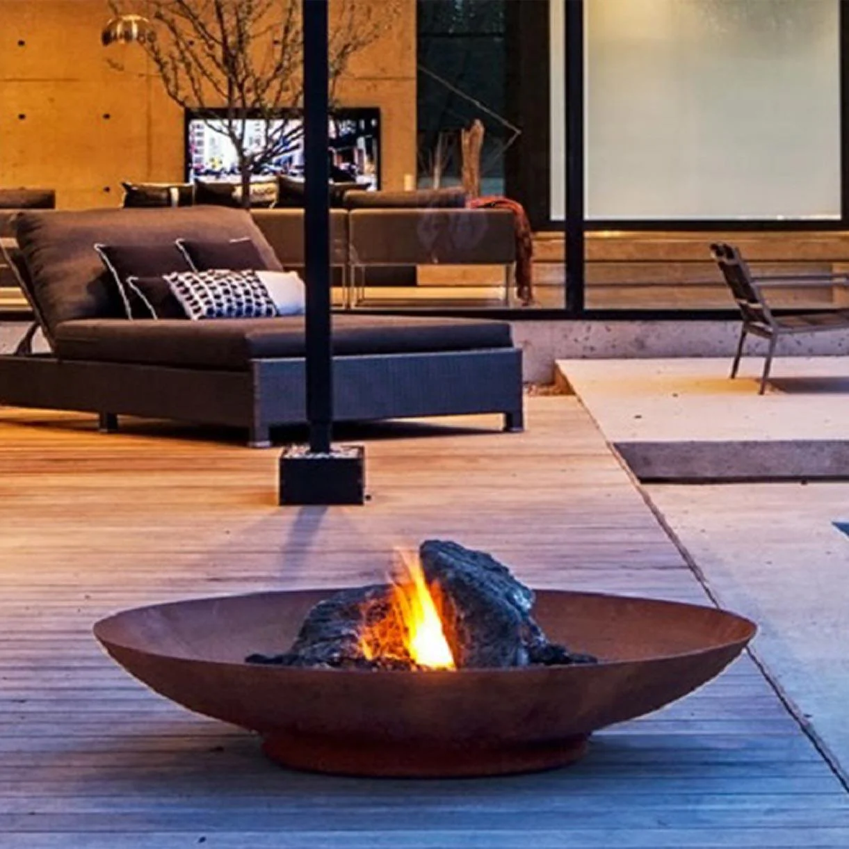 Large Steel Garden Fire Bowls - Image 3