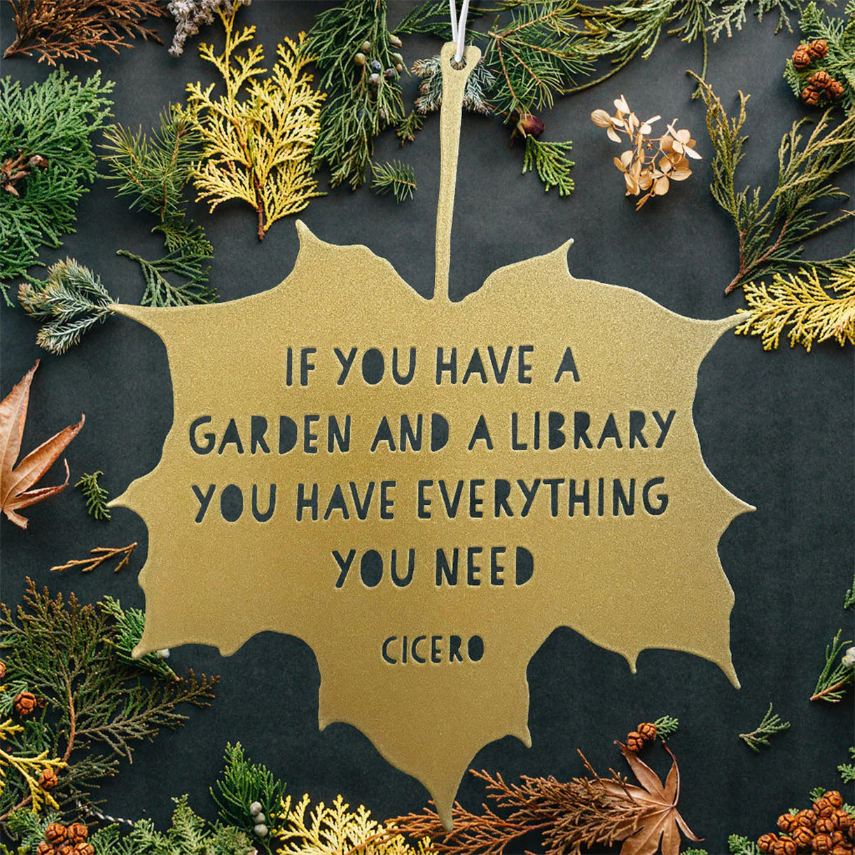 Leaf Hanging Decoration- If you have a garden and a library you have everything you need
