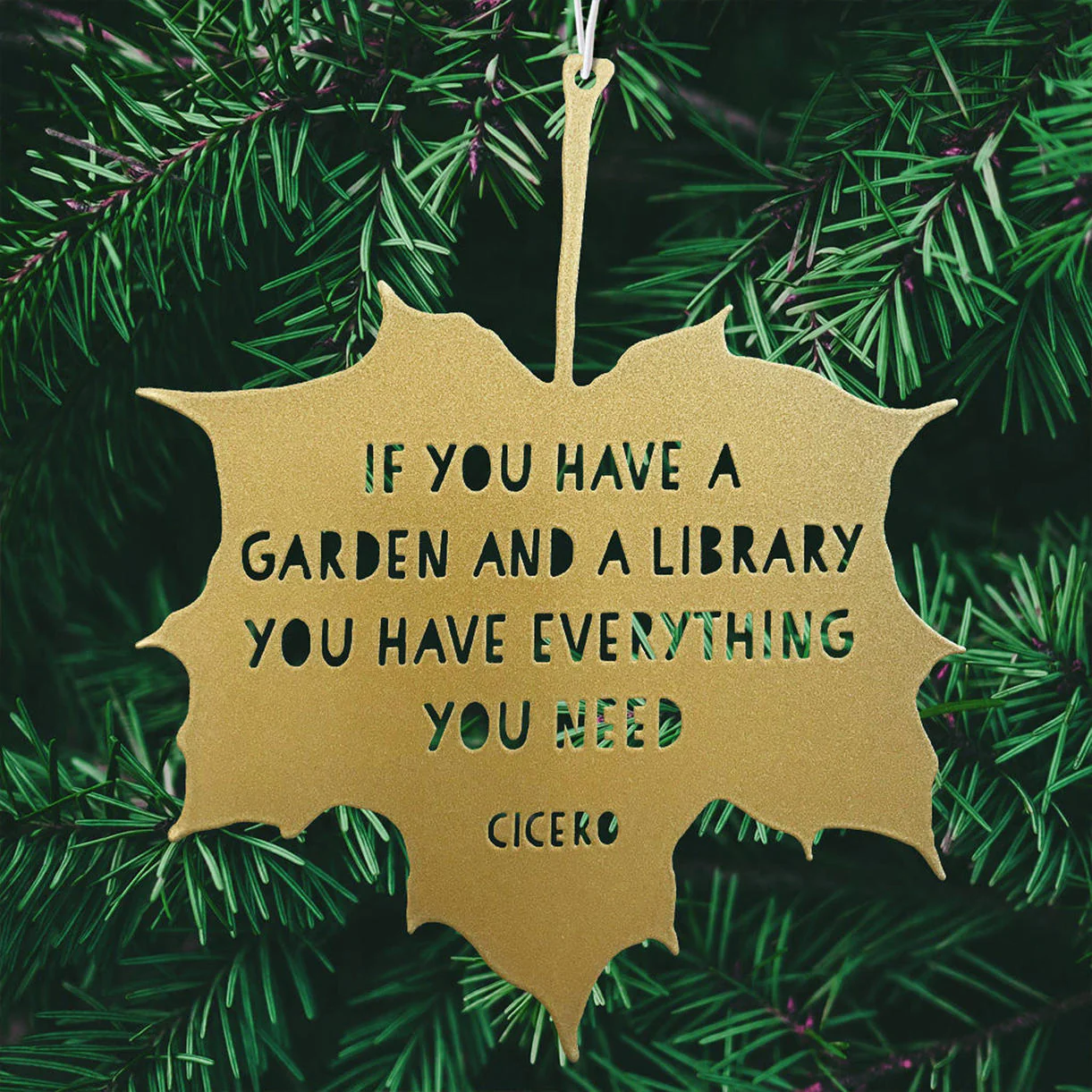 Leaf Hanging Decoration- If you have a garden and a library you have everything you need - Image 3