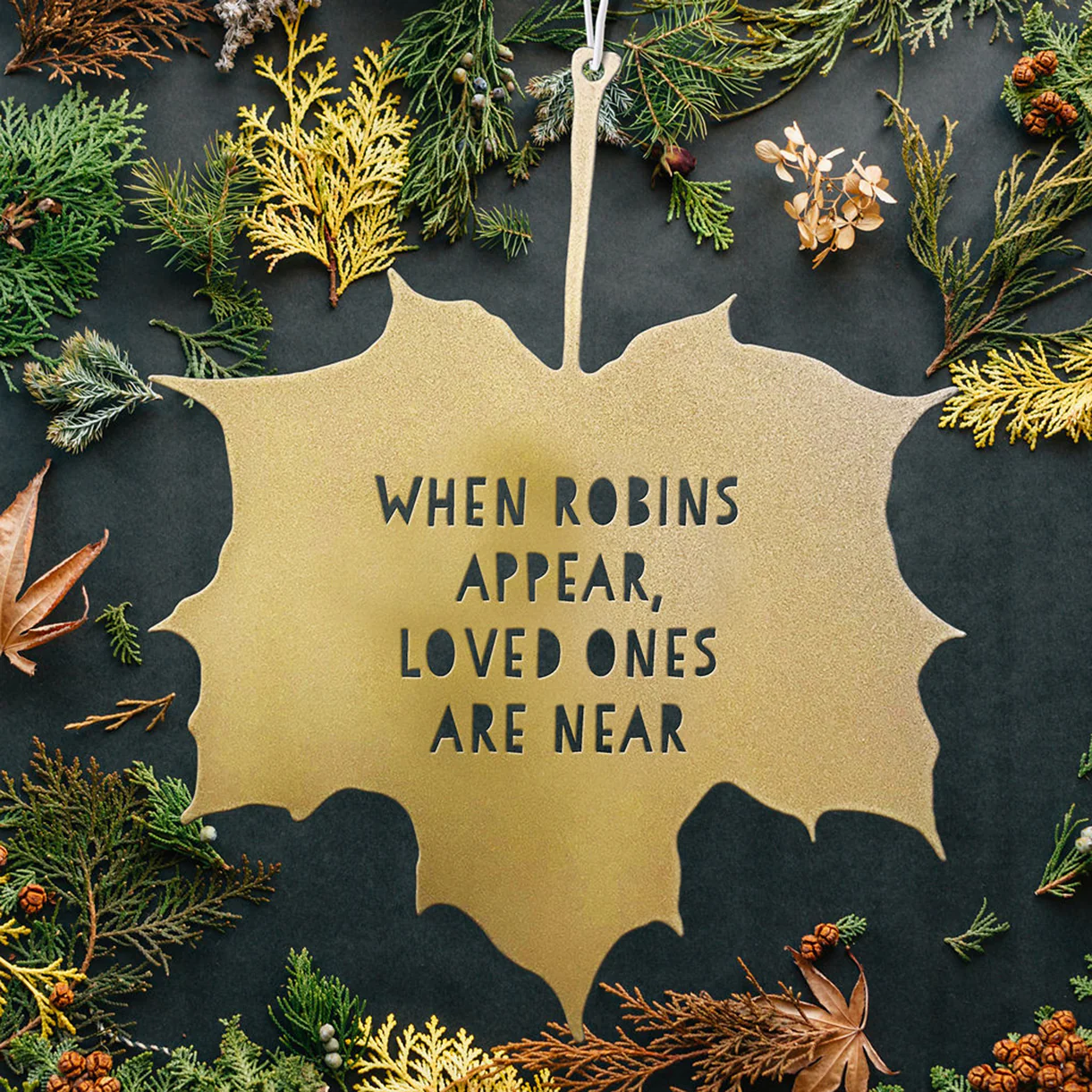 Leaf Hanging Decoration - When robins appear loved ones are near... - Image 2