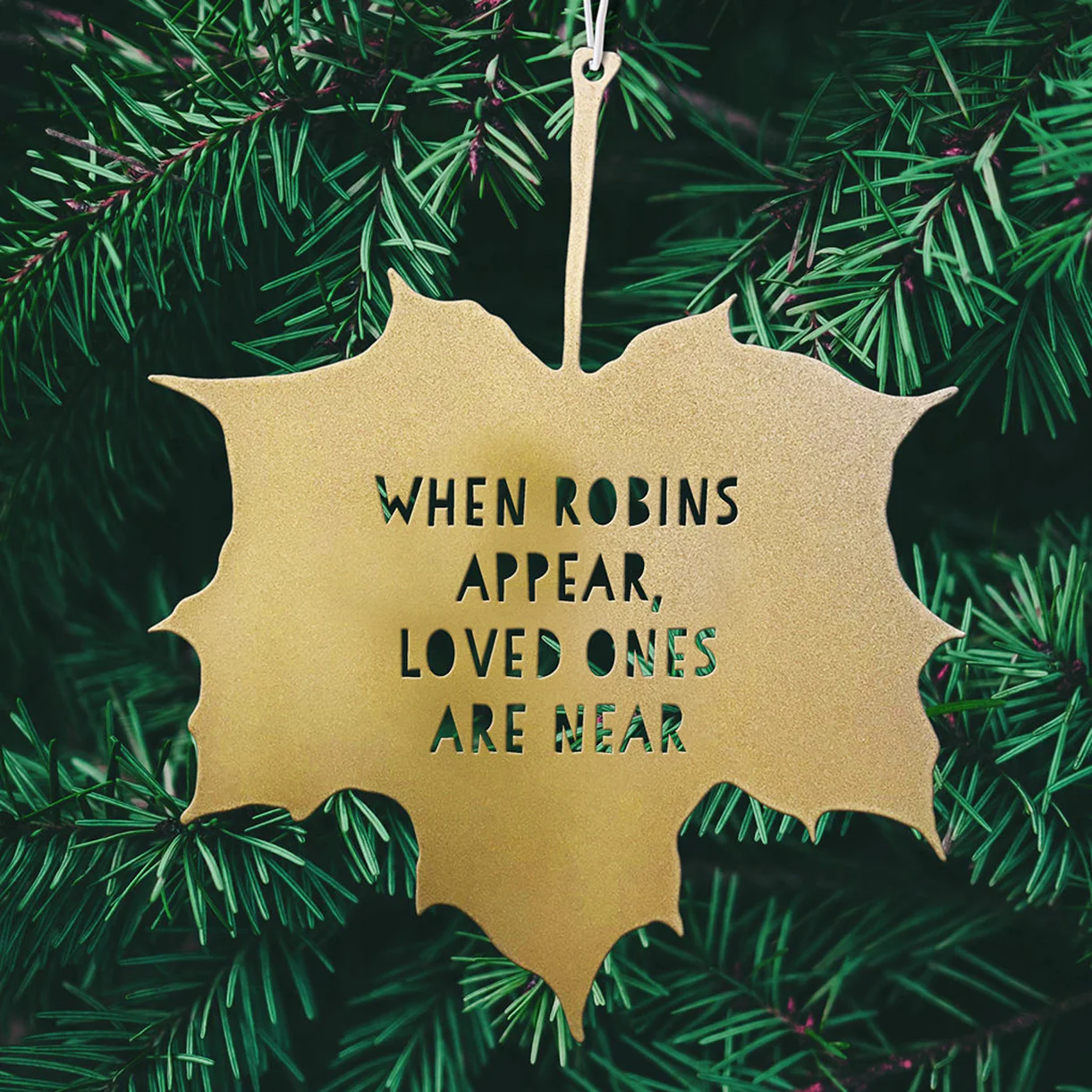 Leaf Hanging Decoration - When robins appear loved ones are near... - Image 3