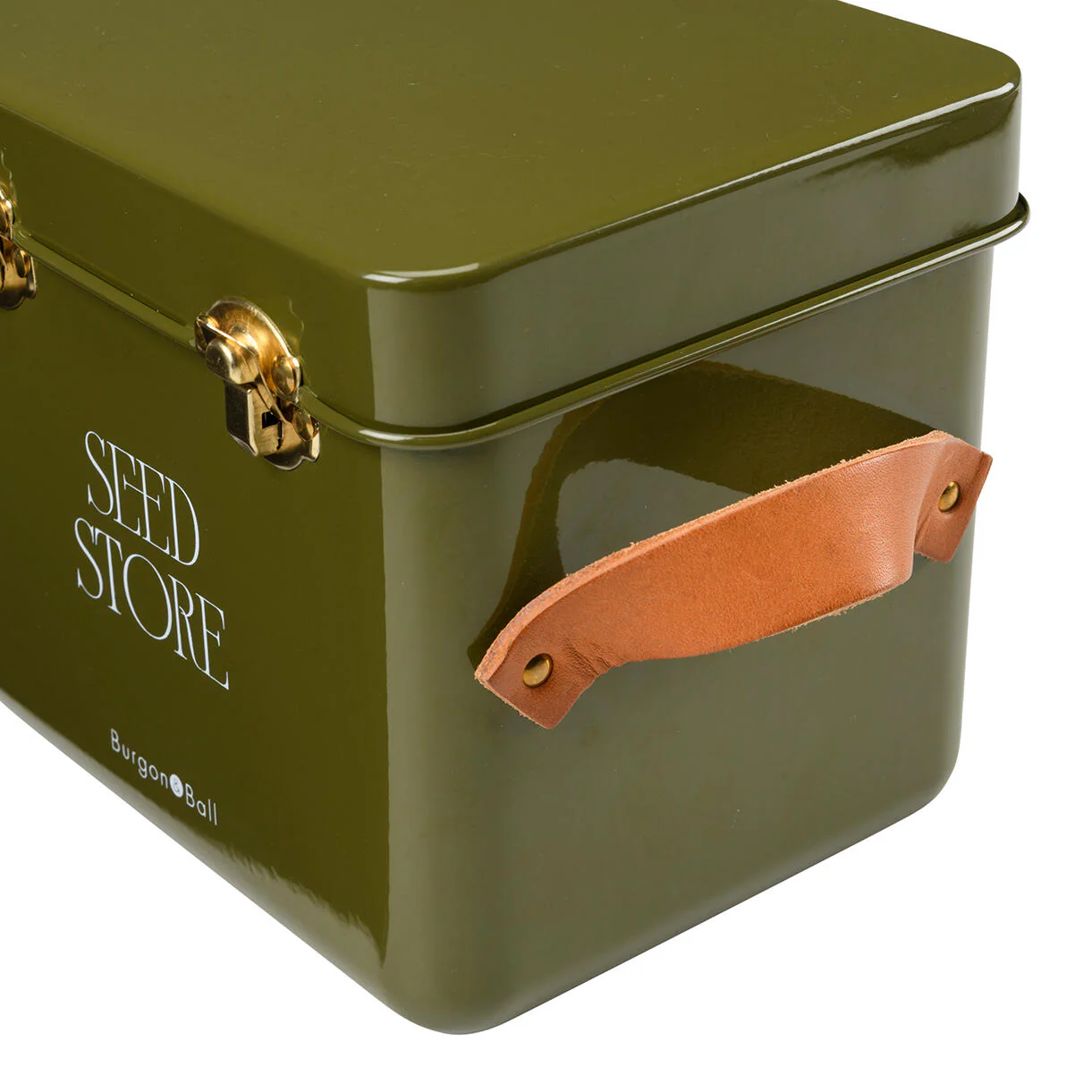 Leather Handled Mini Seed Storage Tin - Image 3