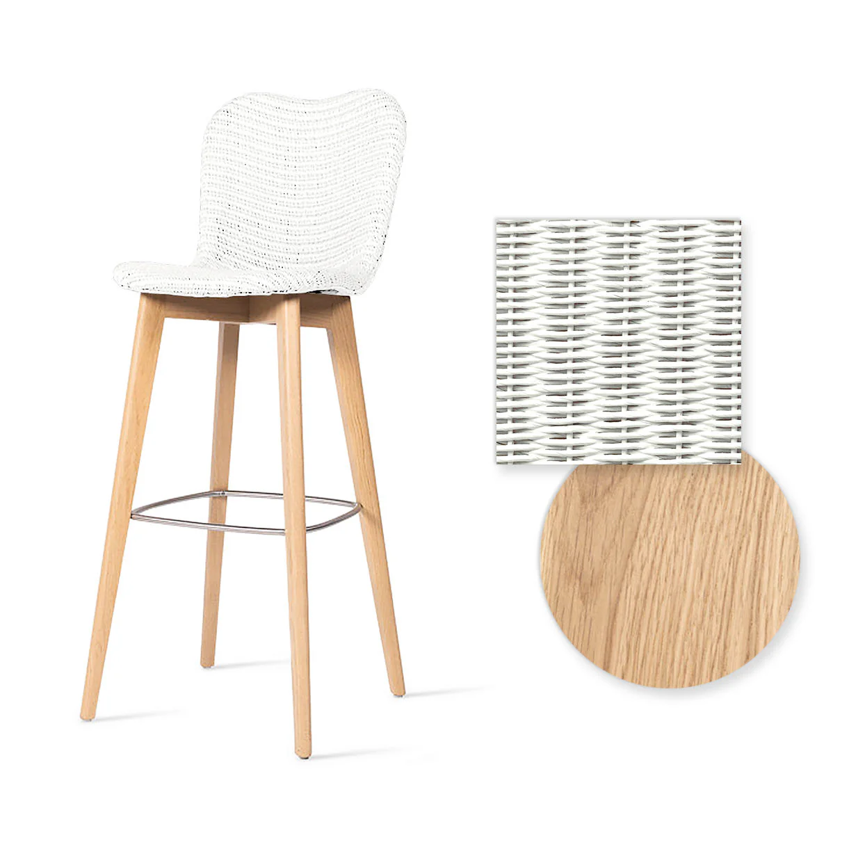 Lily Indoor Bar Stool with Oak Legs - Image 10