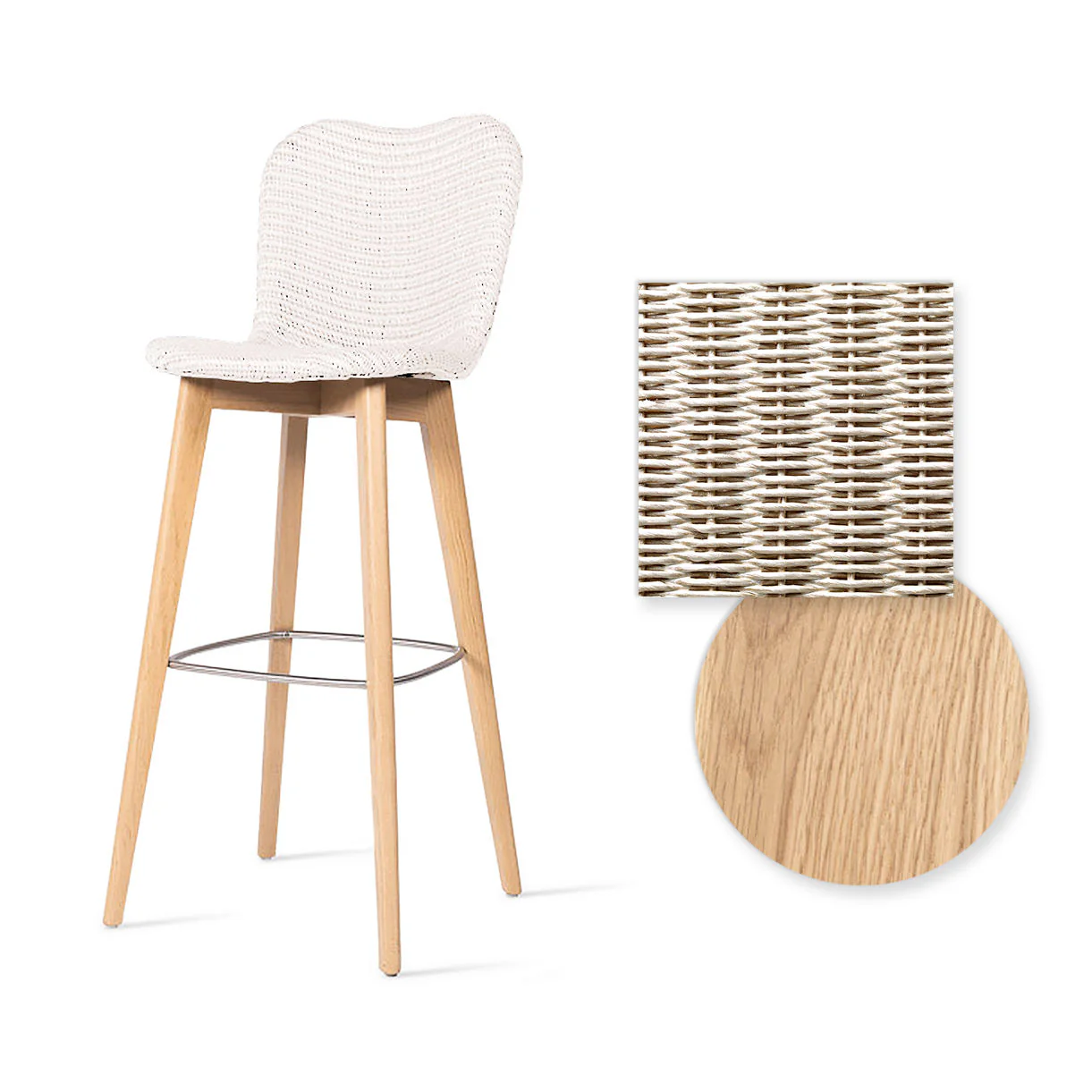 Lily Indoor Bar Stool with Oak Legs - Image 13