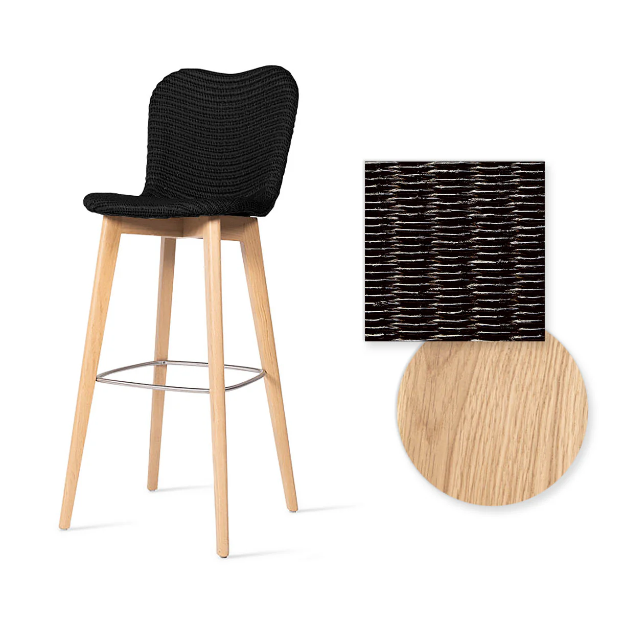 Lily Indoor Bar Stool with Oak Legs - Image 19