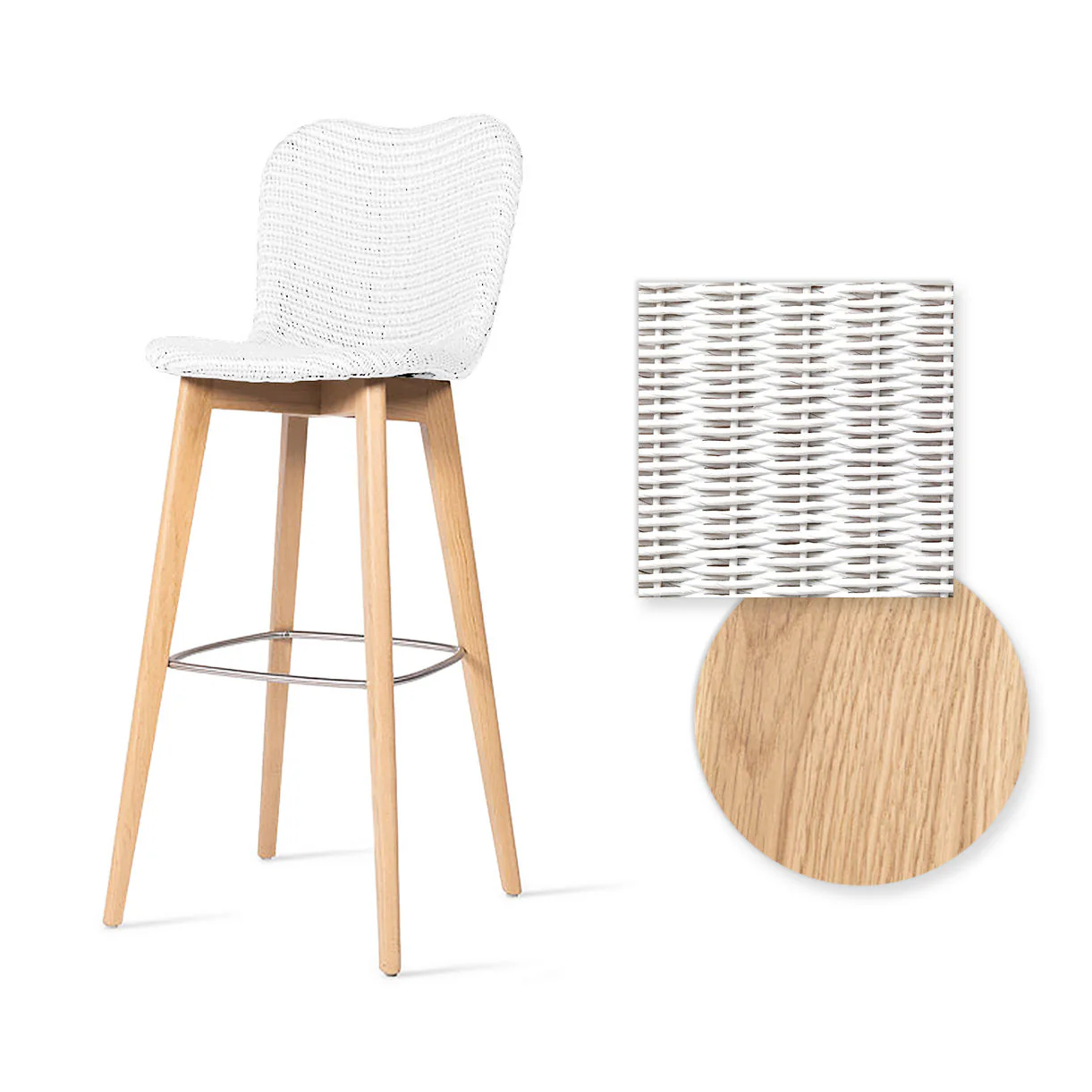 Lily Indoor Bar Stool with Oak Legs - Image 7
