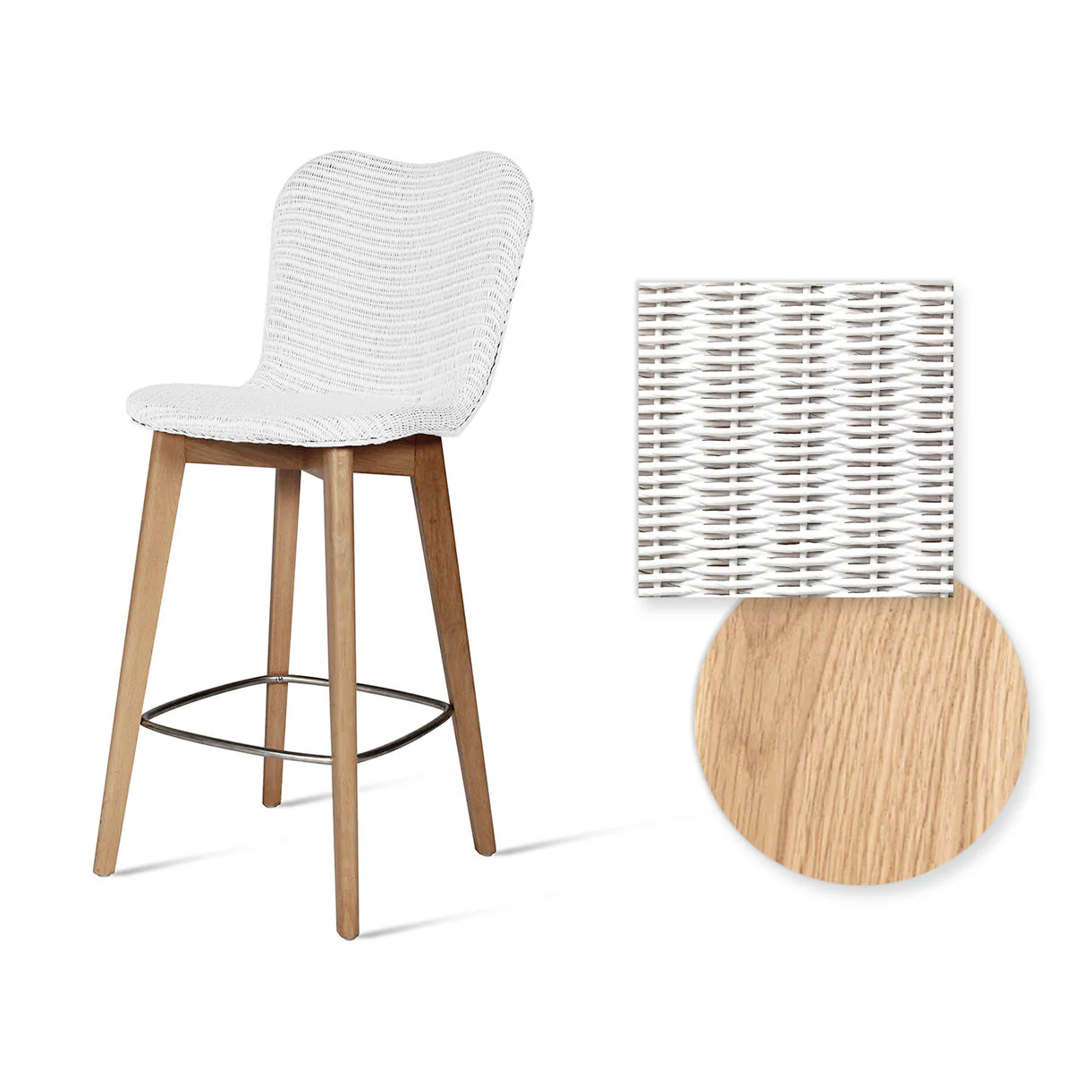 Lily Indoor Counter Stool with Oak Legs - Image 10