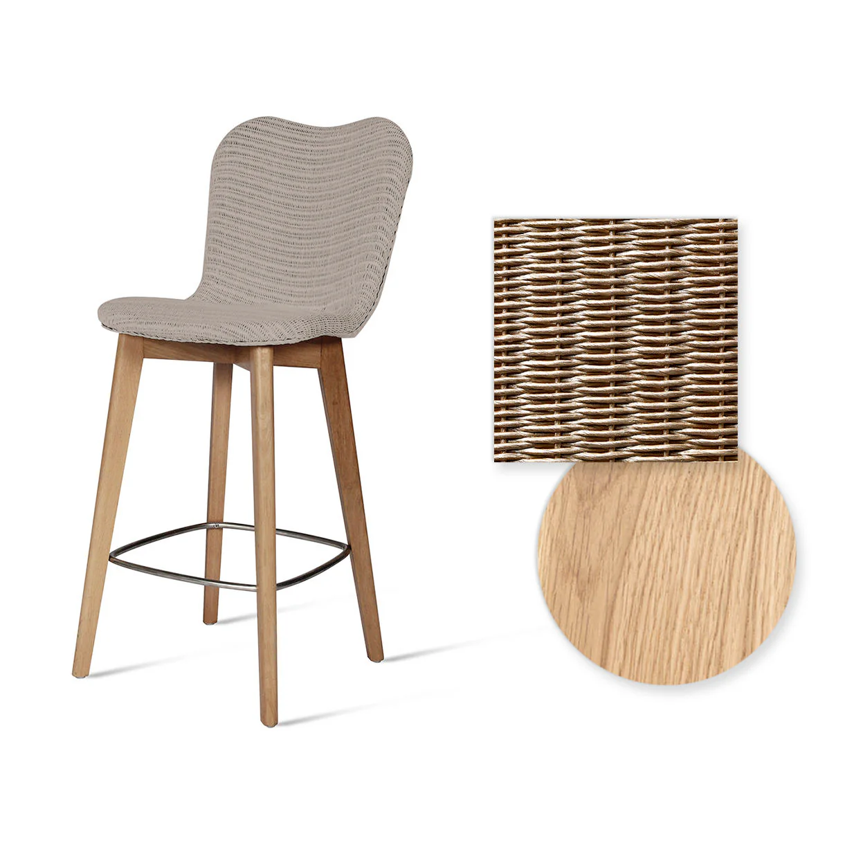 Lily Indoor Counter Stool with Oak Legs - Image 12