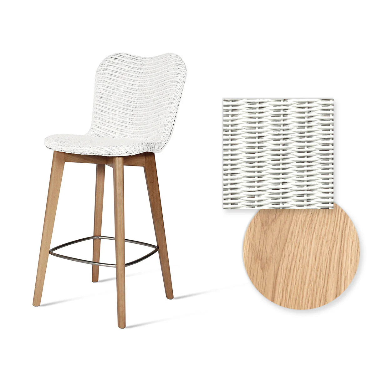 Lily Indoor Counter Stool with Oak Legs - Image 13
