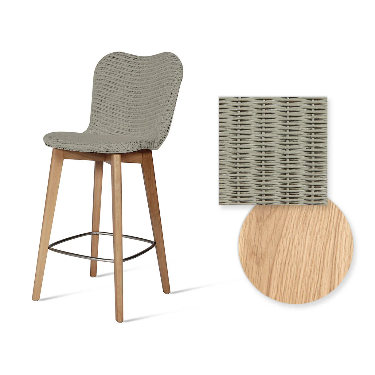 Lily Indoor Counter Stool with Oak Legs - Image 14