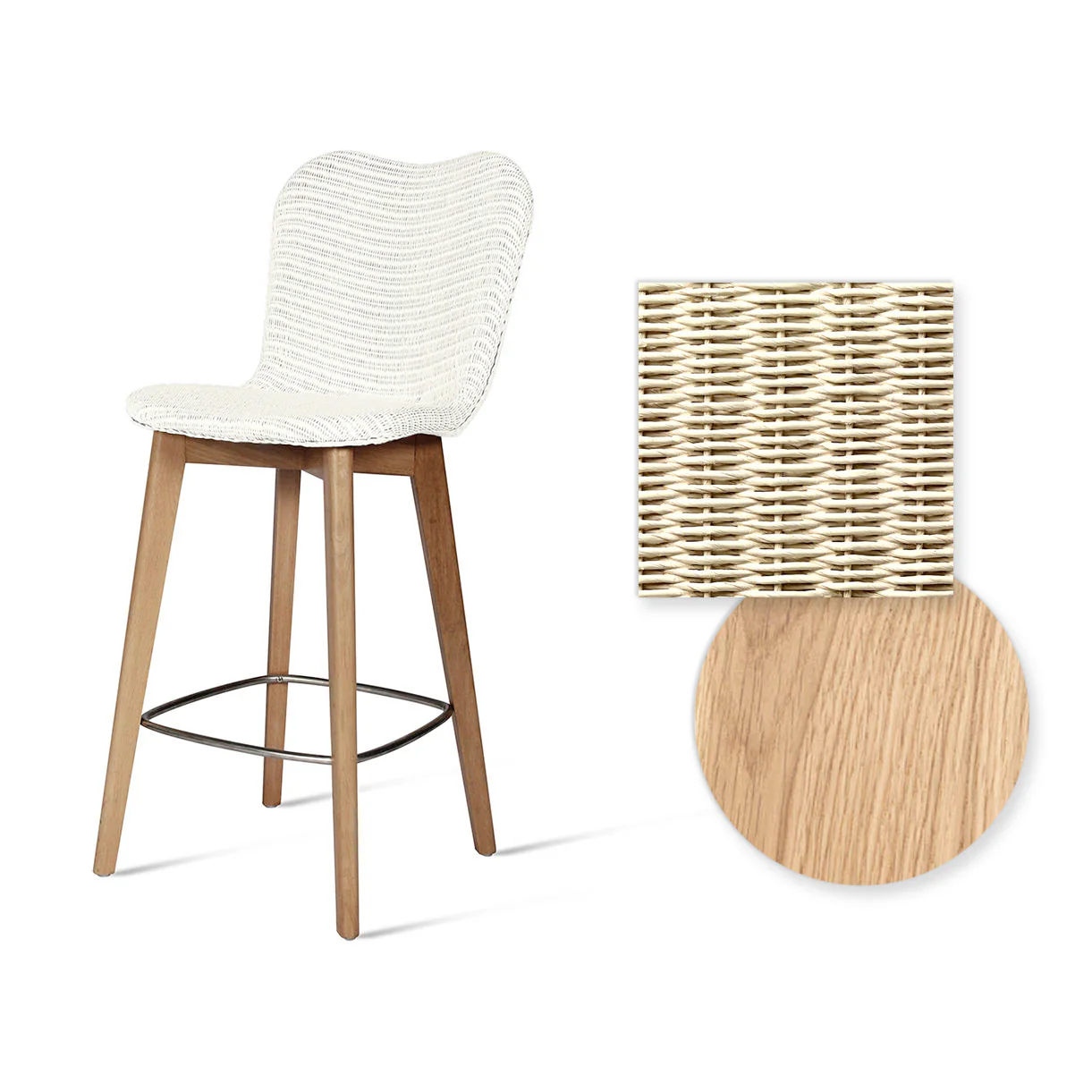 Lily Indoor Counter Stool with Oak Legs - Image 15